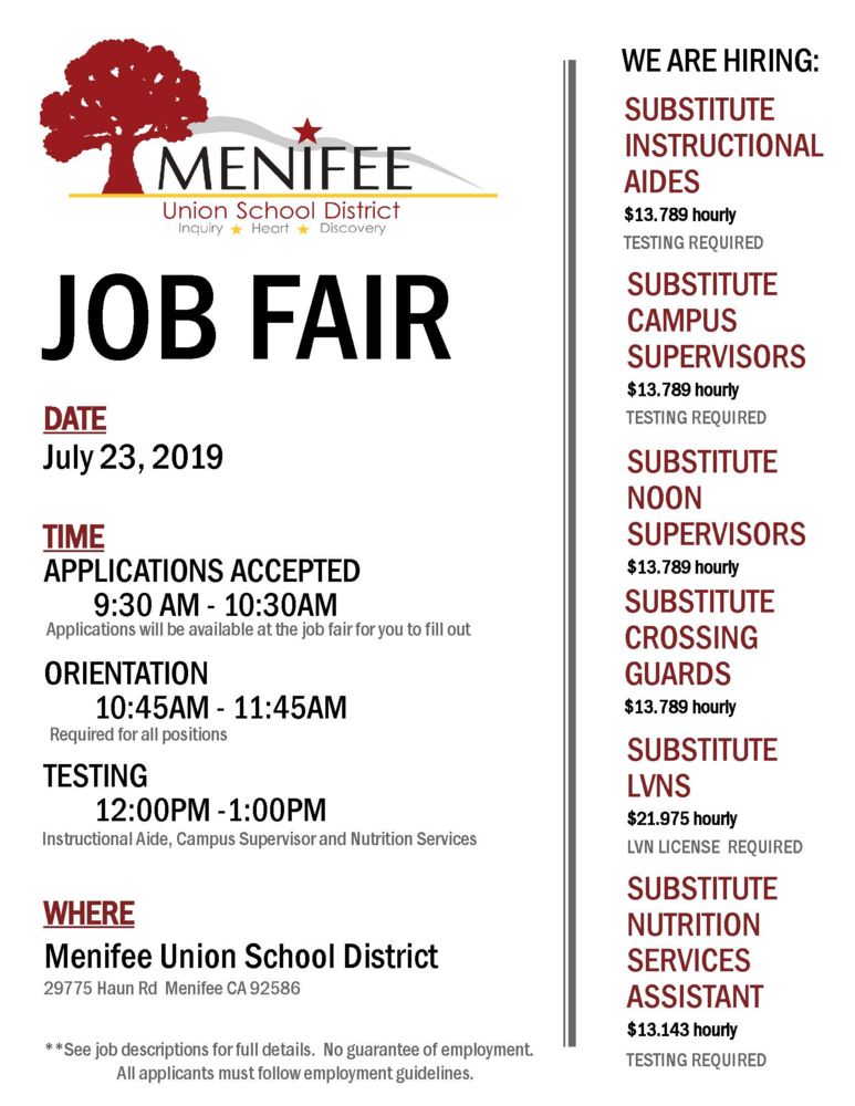 July 23 Job Fair