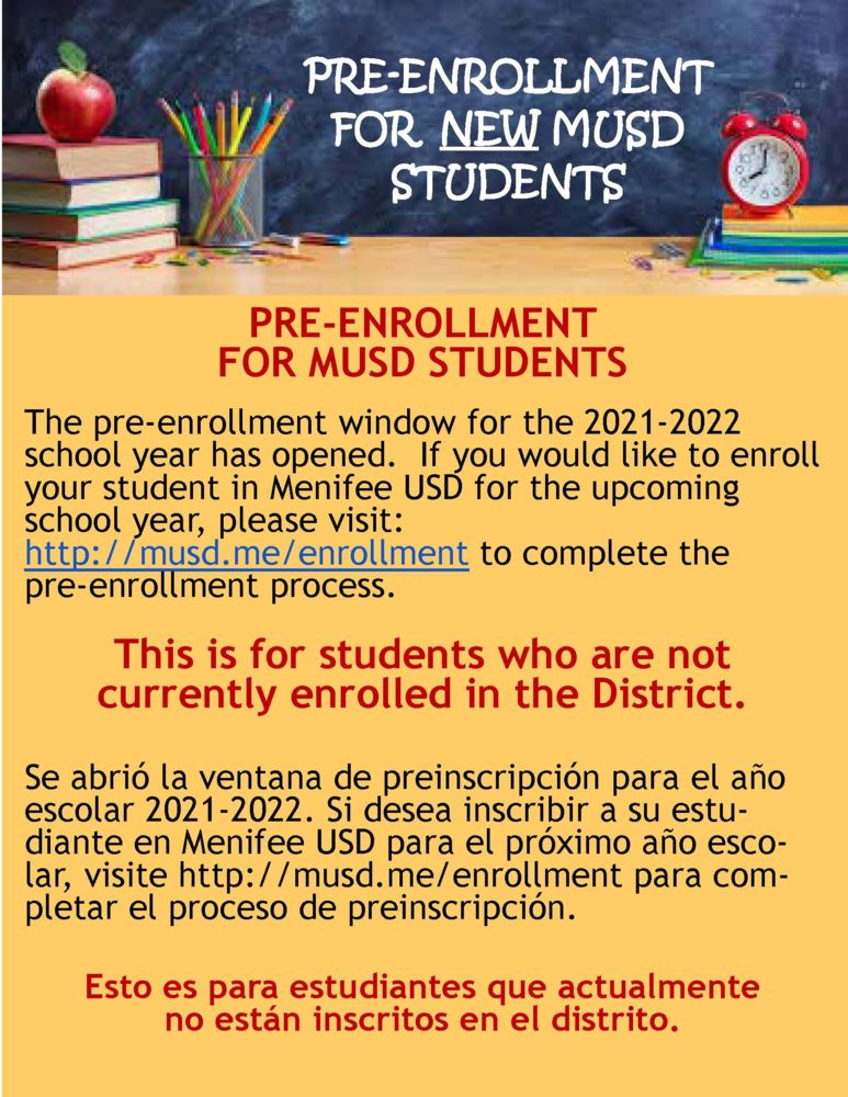 pre enroll