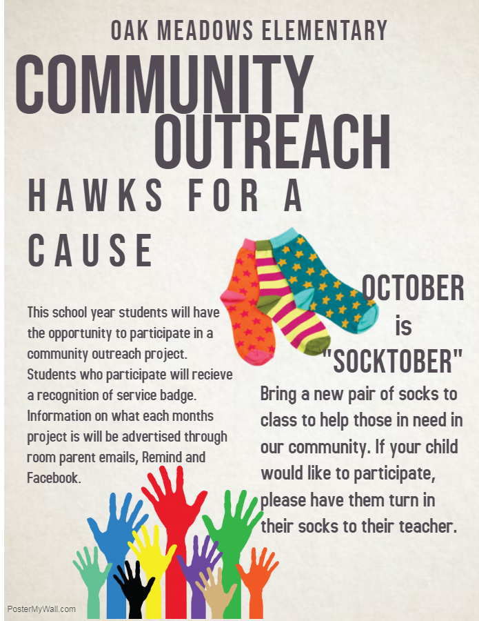 Socktober community outreach cause: donate socks in October!