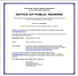 Notice Of Public Hearing