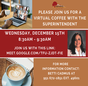 Coffee with the Superintendent Dec. 15 